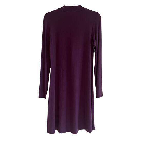 Vince Mock Neck Long Sleeve Mini Dress Purple Size Small - Picture 3 of 8
